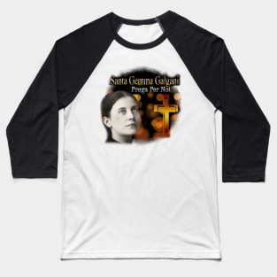 Saint Gemma Galgani Catholic Saint & Mystice Visions of Guardian Angel Baseball T-Shirt